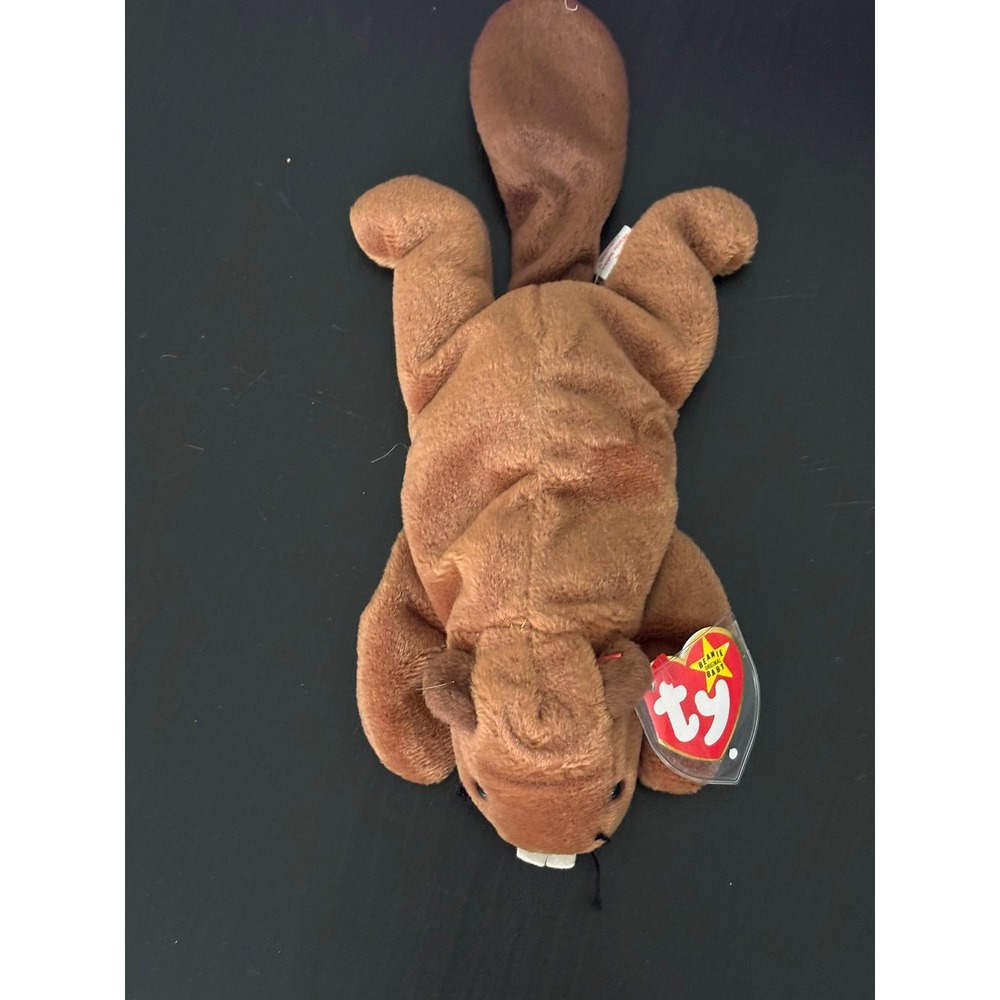 Ty Beanie Baby Bucky the Beaver Brown Plush Vintage 1995 Collectible Toy 4016
